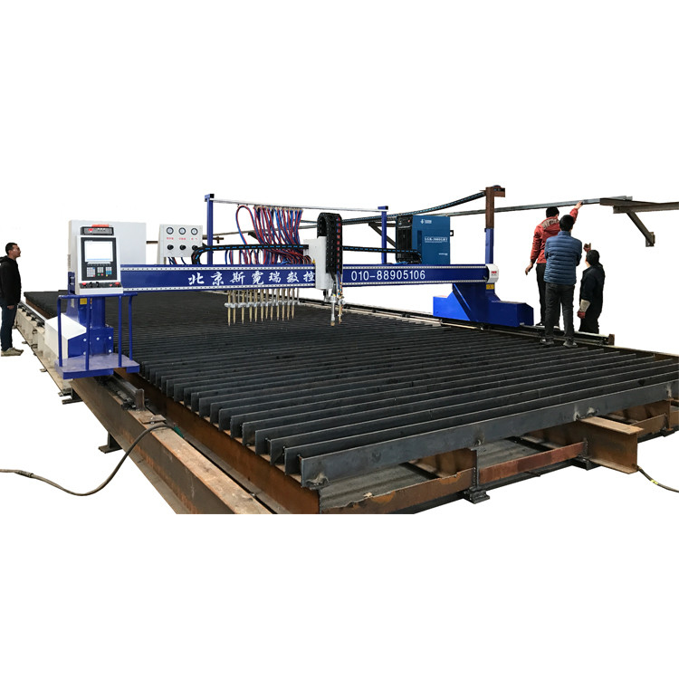 Máquina de corte do gás da tocha do CNC Oxyfuel da tabela do plasma da chapa metálica de 10 tochas multi